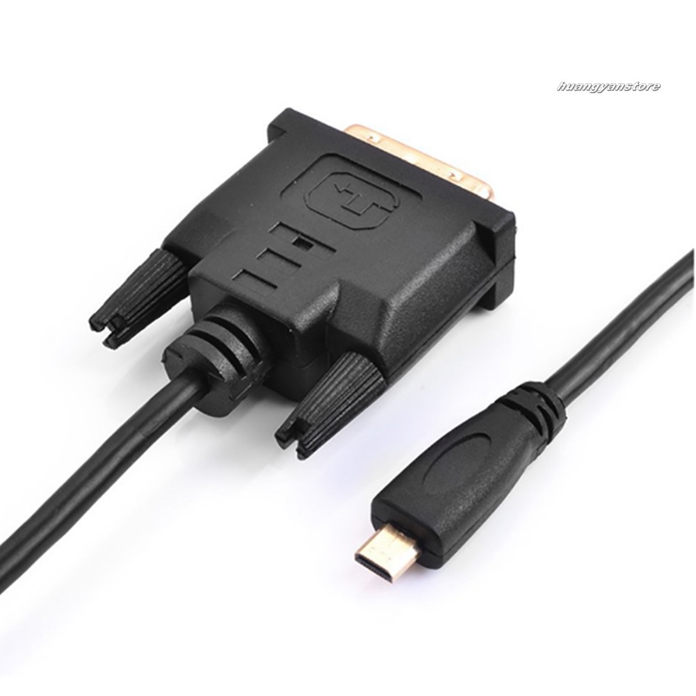 Dây Cáp Chuyển Đổi Micro Hdmi Sang Dvi 24 + 1pin Mạ Vàng 0.3 / 1 / 1.8m Cho Hdtv