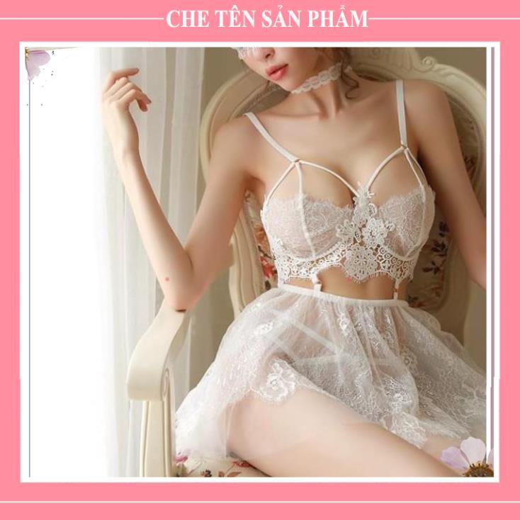 Váy ngủ 2 dây ren Quảng châu hở lưng gợi cảm cosplay sexy - - Hà Nội - QUIN BEE