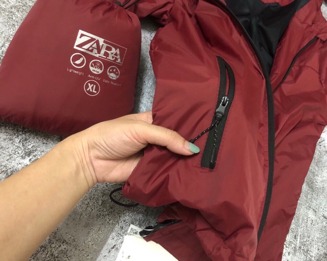 Áo khoác dù Zara hàng xuất dư VNXK chống nước 100%