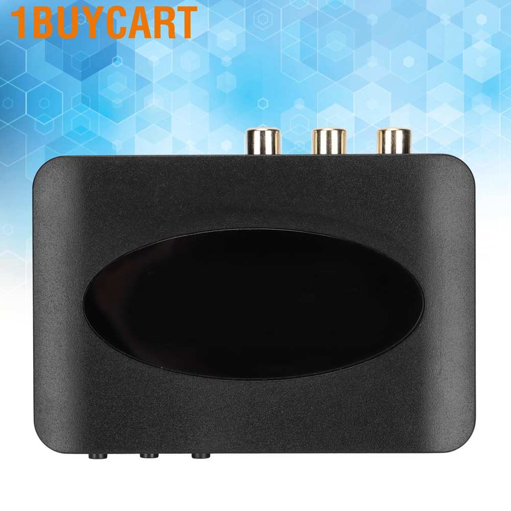 1buycart Digital To Analog Audio Converter Optical Rca Dac Adapter 3.5mm Toslink Black Đen