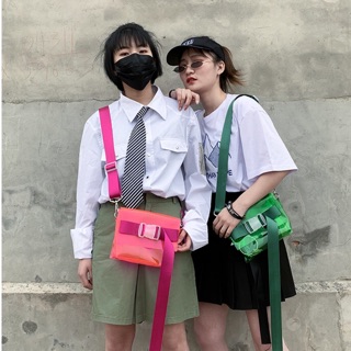 Túi đeo chéo ulzzang trong suốt