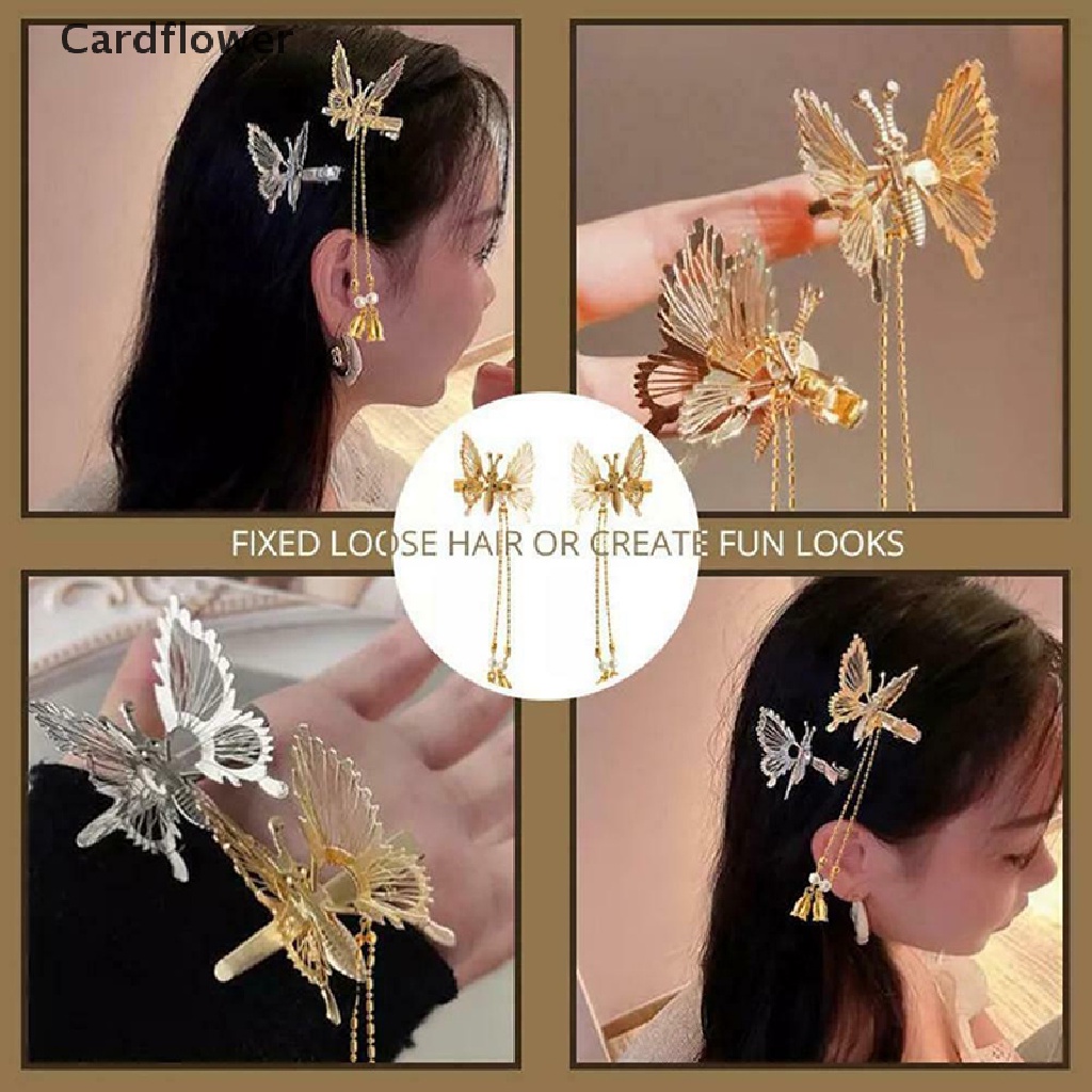 1 Kẹp Tóc Hình Bươm Bướm Đính Đá Sang Trọng