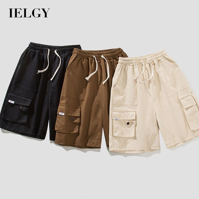 Quần short thể thao IELGY ống rộng phong cách năng động trẻ trung dành cho nam