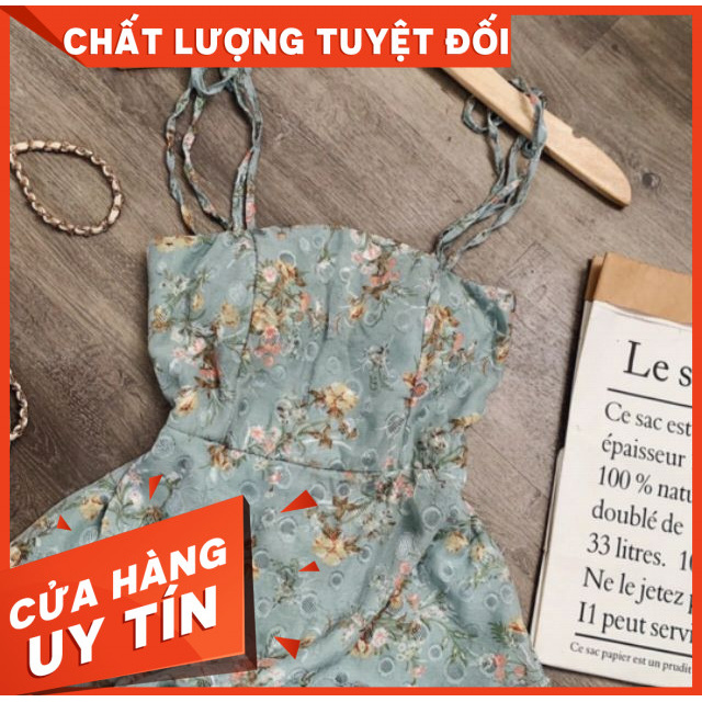 HOT FLASH SALEĐẦM HOA 2 DÂY VOAN NỔI 2 LỚP- ORDER THÁI KÈM ẢNH THẬT(Kèm hình ảnh tự chụp phía sau)