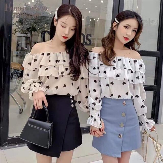 ✨✨✨Áo #Chấm_Bi_Bèo sang choảnh quá😲😲...‼️‼️Các chế mix chân váy hay quần jean quần ...vân vân mây mây