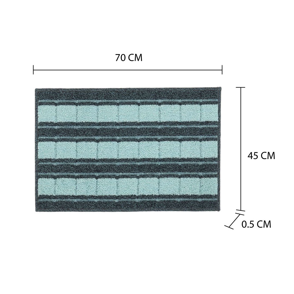 HomeBase HLS Thảm lót sàn lau chân phòng tắm HLS 45x70cm màu xanh dương