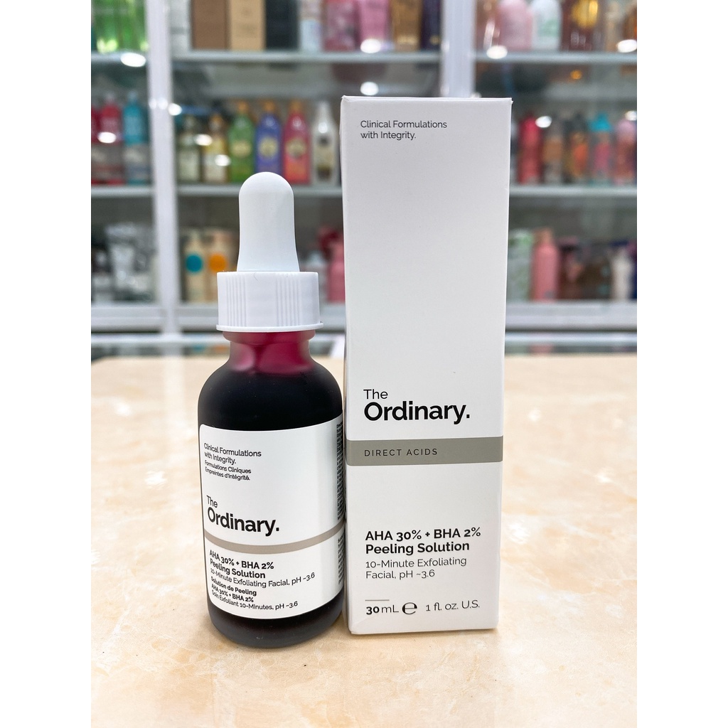 Tinh Chất Tẩy Tế Bào Chết Hóa Học The Ordinary AHA 30% + BHA 2% Peeling Solution Canada 30ml