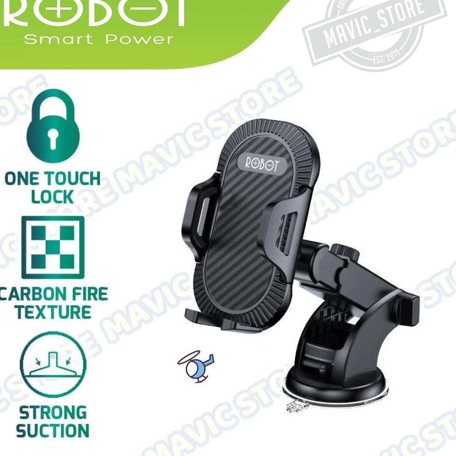 Bán sỉ ROBOT RT-CH12 Ống hút khóa xoay 360 độ° Giá đỡ điện thoại chuyên dụng dành cho xe hơi 1