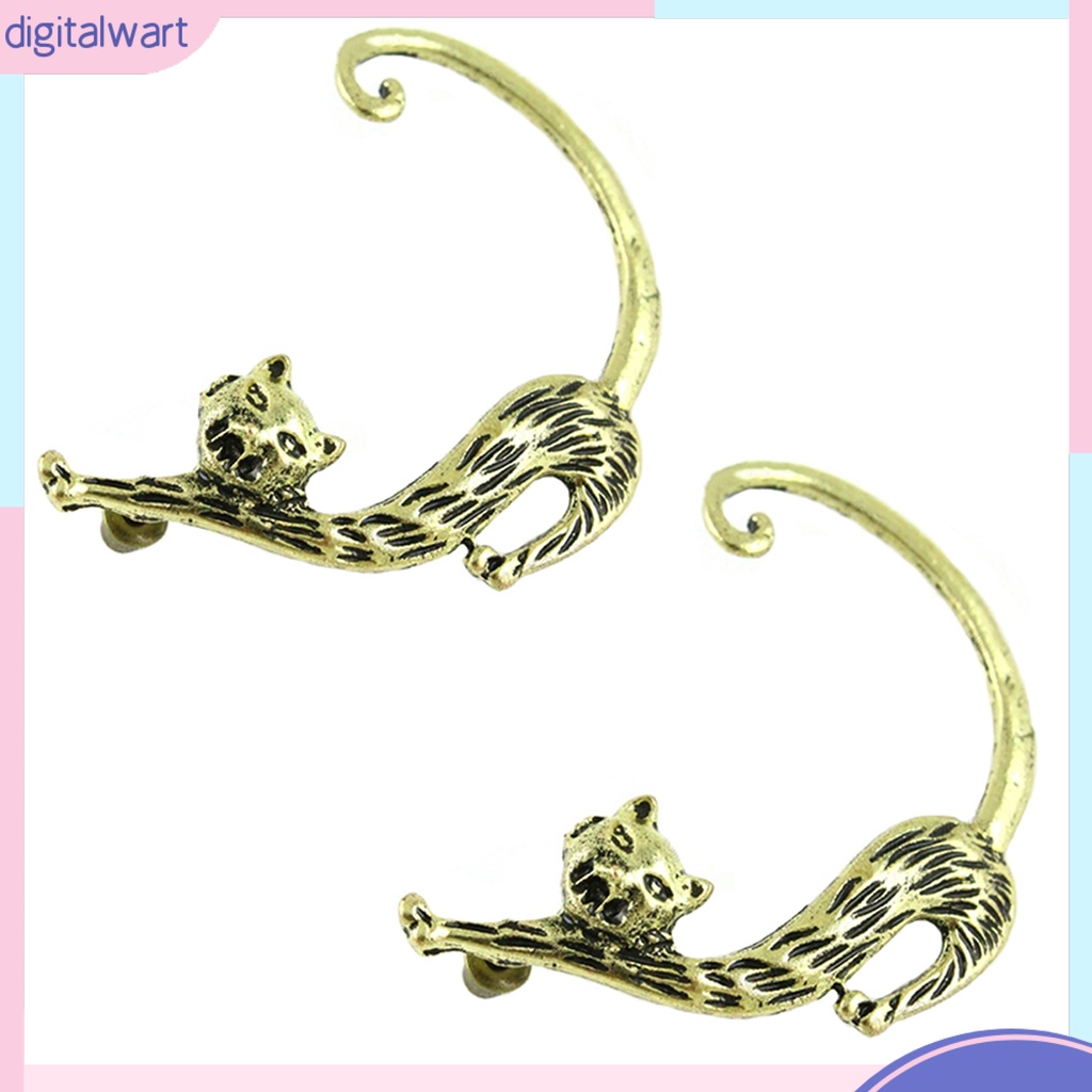 Cặp bông tai đeo vành hình mèo độc đáo cho nữ