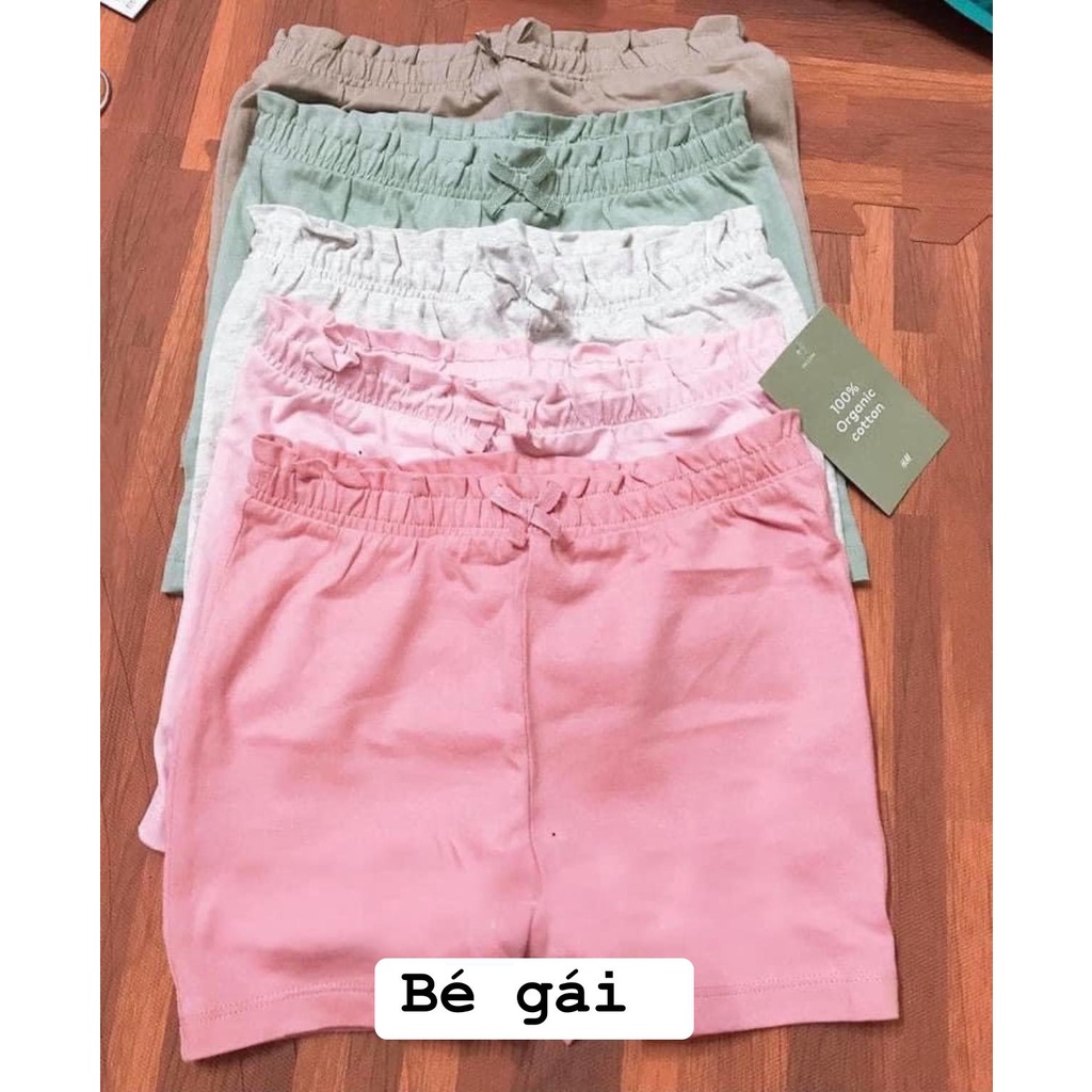 Combo 5 quần short đùi cotton bé gái hàng xuất dư tông màu patel