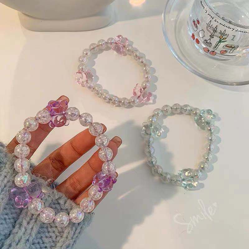 Dây buộc tóc trang trí họa tiết gấu đáng yêu nữ tính