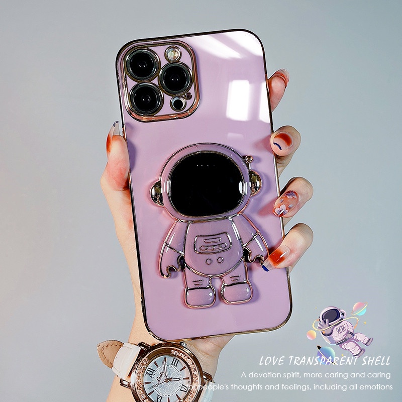 Ốp Điện Thoại Mềm Trong Suốt In Hình Phi Hành Gia 3D Chống Rơi Cho iPhone 13 11 12 Pro MAX X XS MAX 6 / 7 / 8 plus