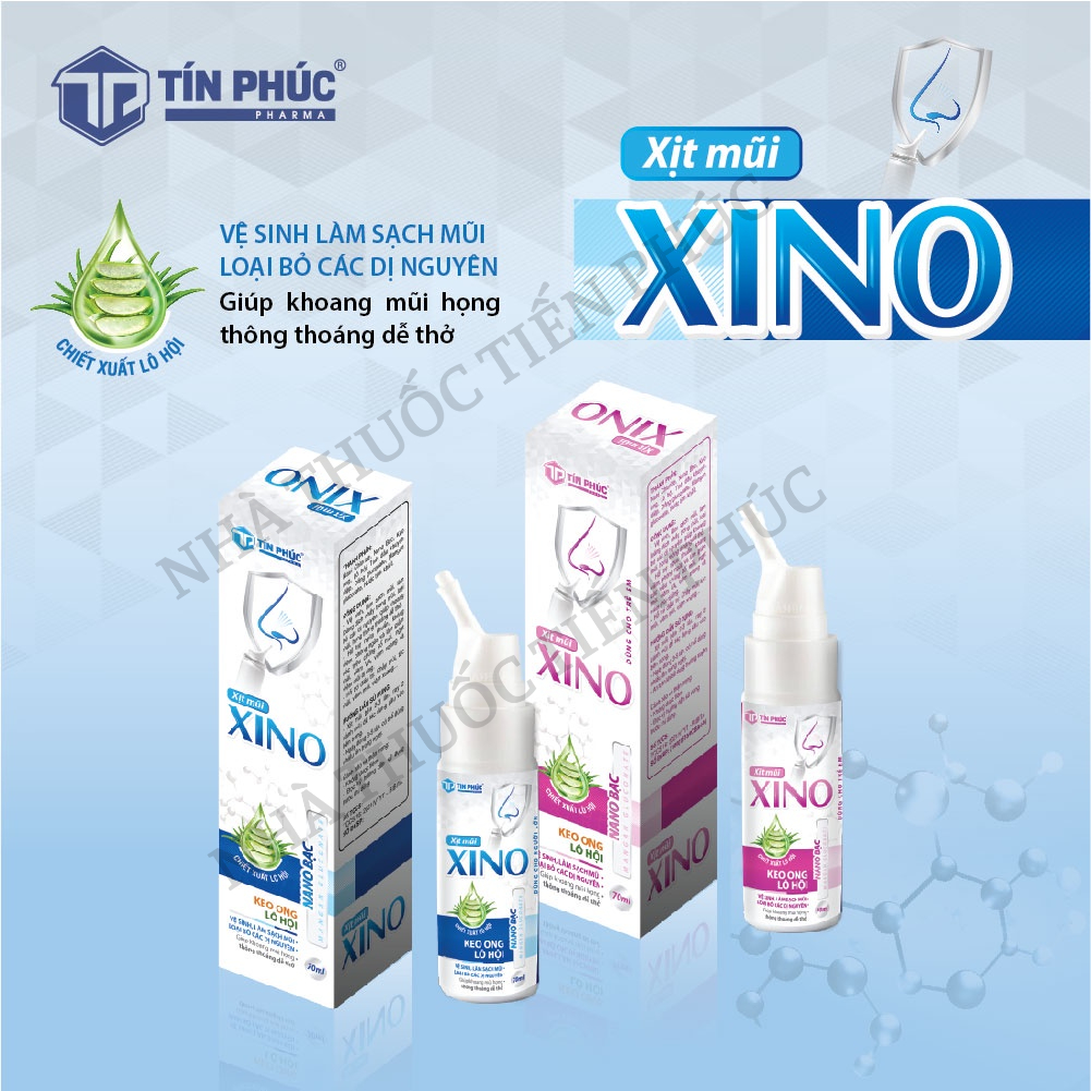 Xịt mũi Xino 70ml - giảm viên mũi dị ứng, viêm xoang, hắt hơi sổ mũi cho bé, người lớn