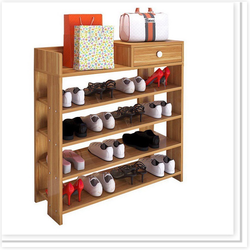 KỆ GỖ GHÉP ĐỂ GIÀY DÉP 5 TẦNG CHẮC CHẮN- GIÁ SỈ