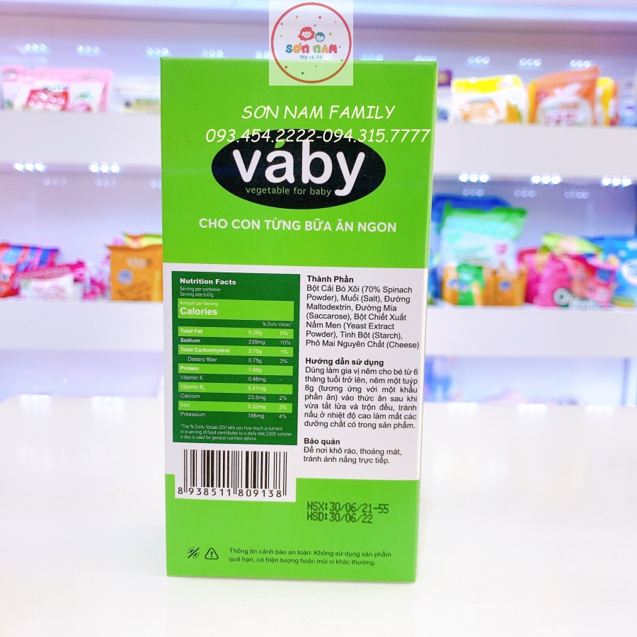 Bột Nêm Rau Củ VABY Cho Bé Từ 6m