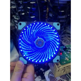 [Xả kho] Fan led 12cm hổ trợ 33 bóng đèn màu xanh .