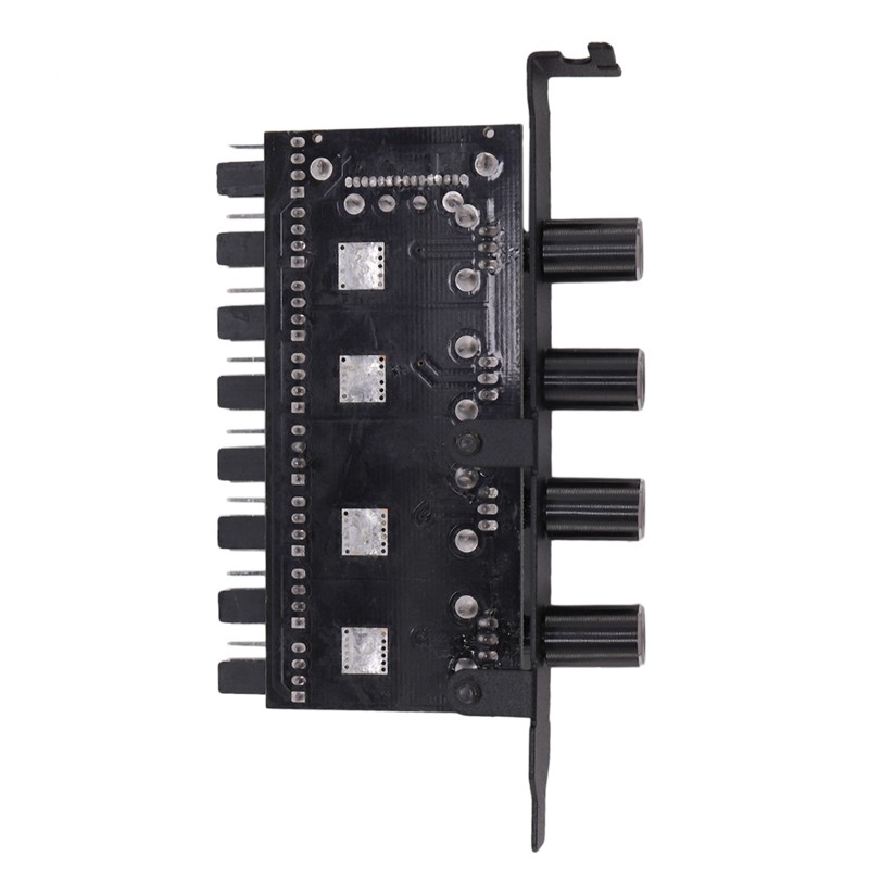 PC 8 Channels Hub 4 Knob Cooling Fan Speed Controller trynemgo