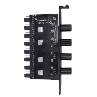 PC 8 Channels Hub 4 Knob Cooling Fan Speed Controller trynemgo