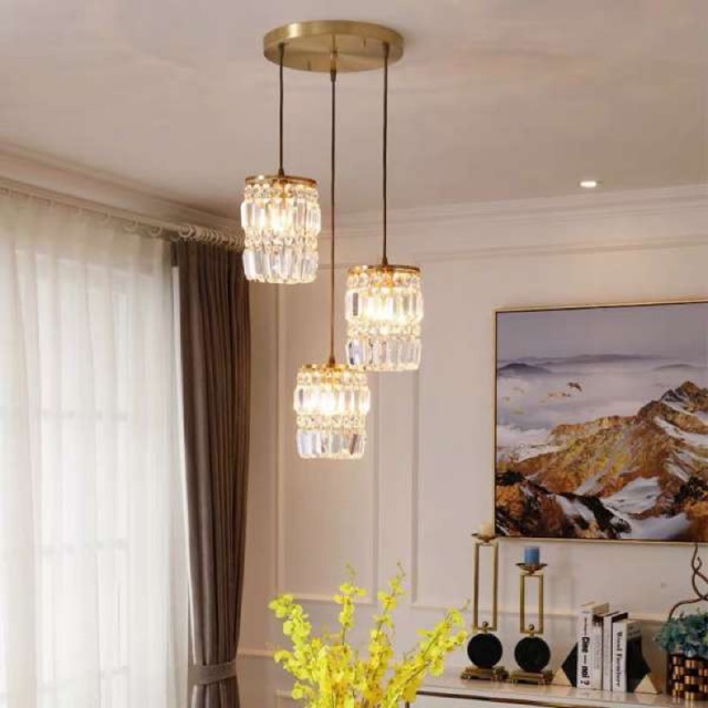 Đèn thả thuỷ tinh bộ 3 đèn