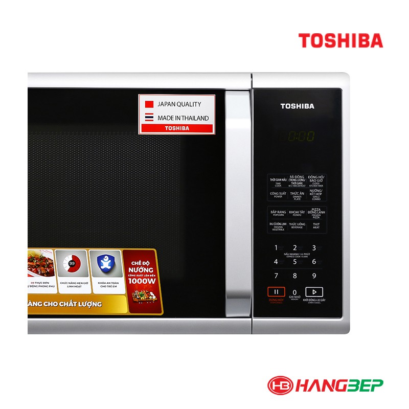 Lò vi sóng có nướng 23 lít Toshiba ER-SGS23(S1)VN /34 lít ER-SGS23(S1)VN - sản xuất tại Thái Lan