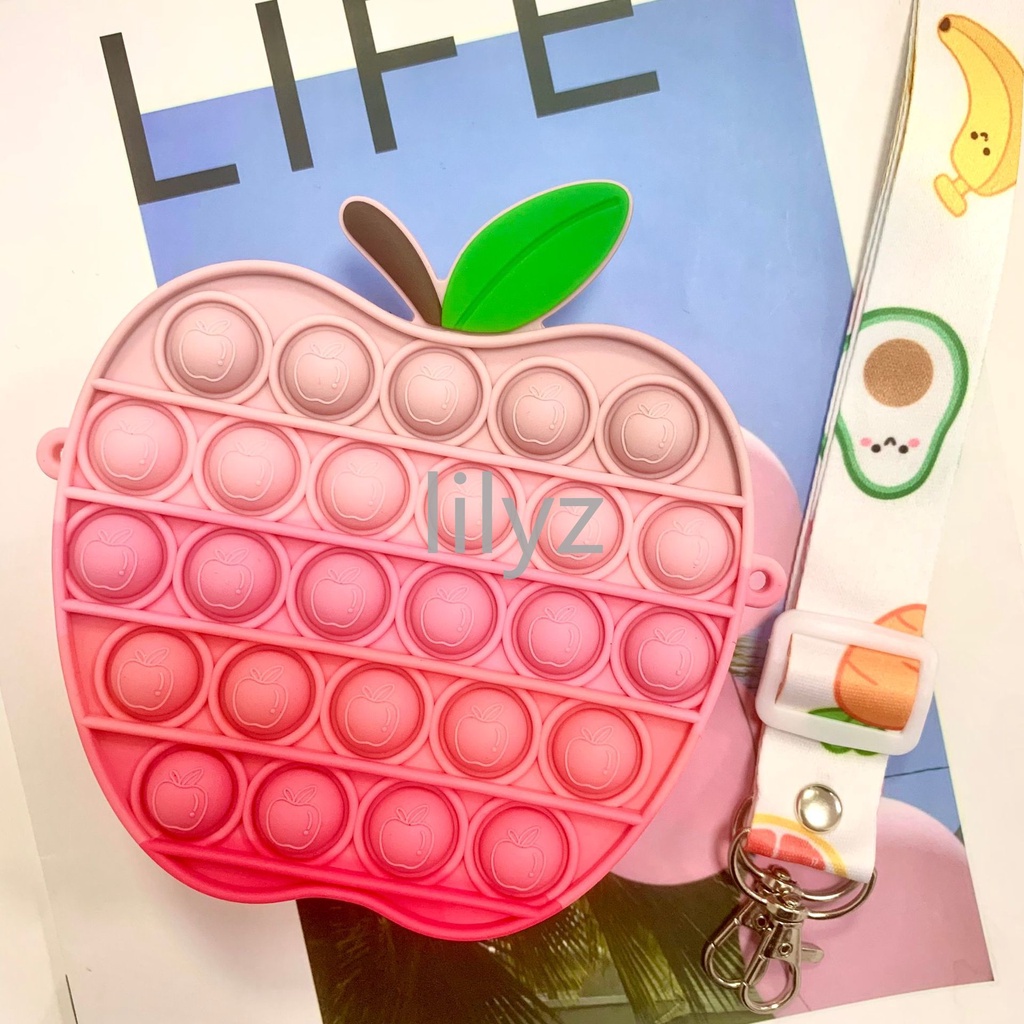 Túi đeo vai kiêm đồ chơi ấn bong bóng cho bé