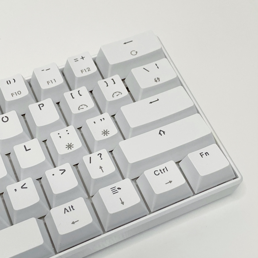 Bàn phím cơ màu trắng hotswap ReadsonWL61-61 phím kết nối dây, bluetooth & USB 2.4G đèn led trắng