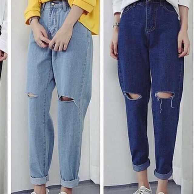 Quần Baggy tây rách gối bigsize phong cách cá tính