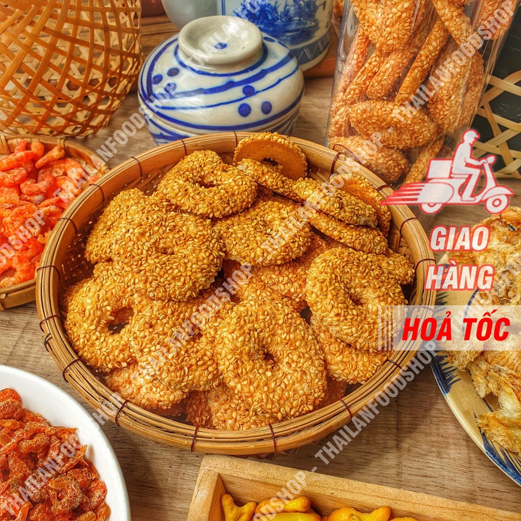 Bánh Vòng Mè Lon 200Gram (Bánh Quy Mè)