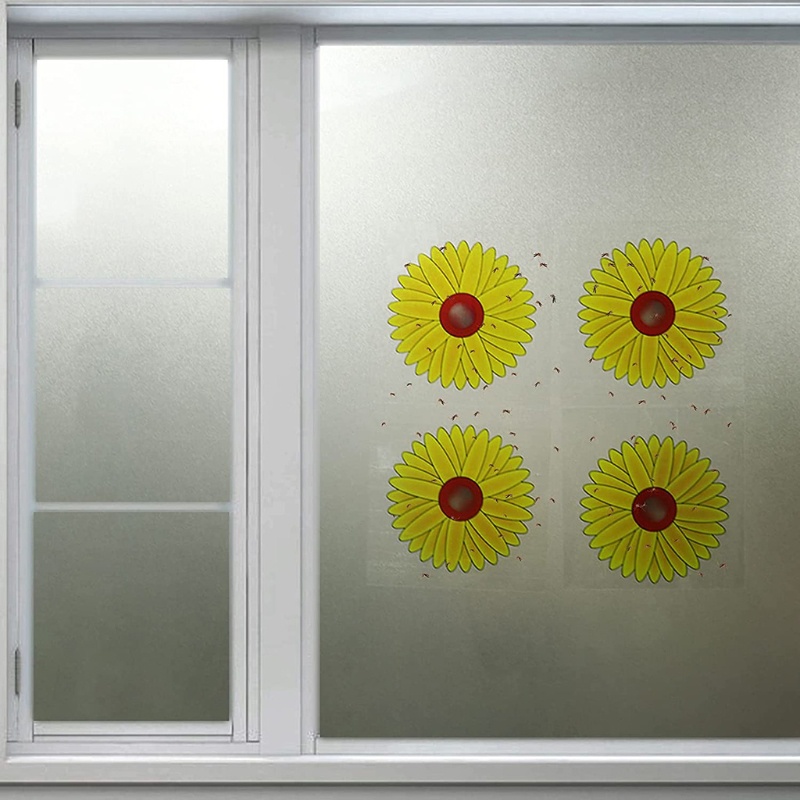 Set 20 Miếng Dán Cửa Sổ Bẫy Ruồi Muỗi Và Côn Trùng Hình Hoa Hướng Dương