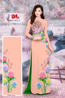 Vải áo dài hoa tú cầu