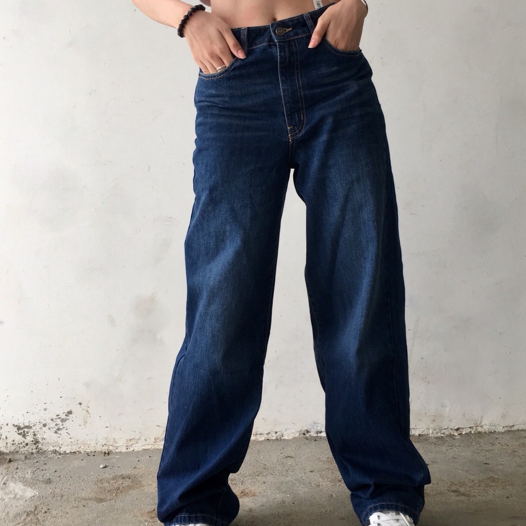 Quần jeans ống suông dài thụng nữ 20DECEMBERJEANS mã 878