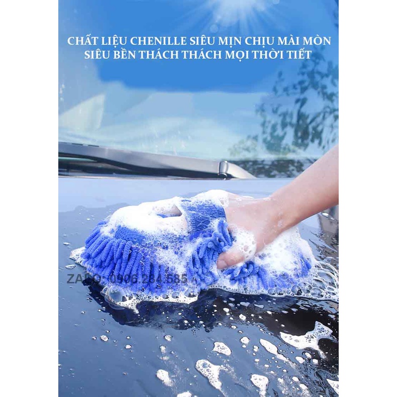 Găng tay bông vệ sinh xe Ô Tô chất liệu mềm siêu hút nước
