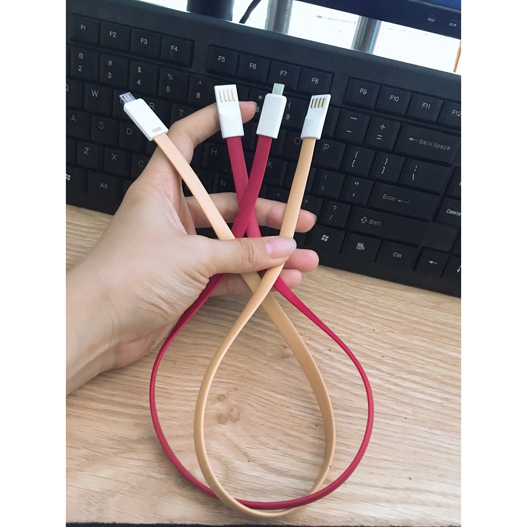 CÁP SẠC MICRO DÂY NHỰA MÀU