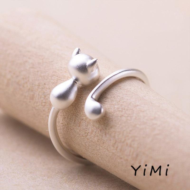 Nhẫn Hở Hình Chân Chó/Mèo Dễ Thương Đơn Giản Thời Trang Cho Nữ