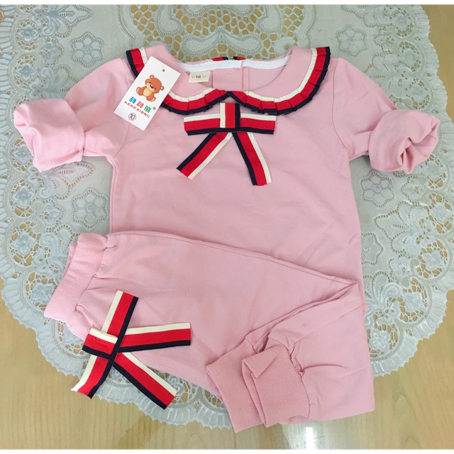 1,8 Set quần áo cổ nơ