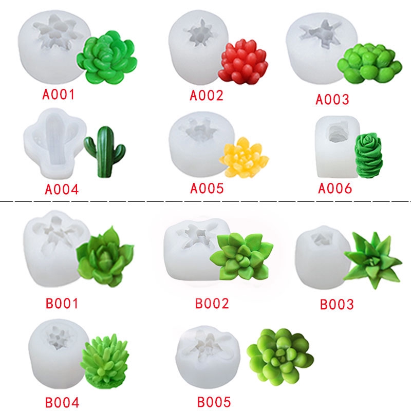 Khuôn Silicone Tạo Hình Làm Xà Phòng Hình Cây Xương Rồng Ba Chiều DIY