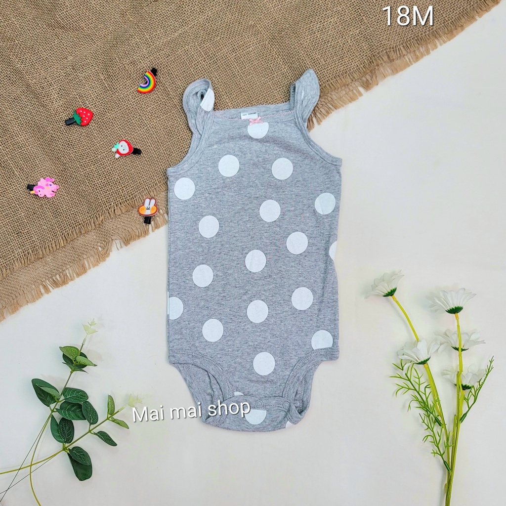 (Chọn màu-sz 6-9M) Body chíp 2 DÂY, BA LỖ, CÁNH TIÊN xuất dư cho bé gái- Bodysuit, bộ đồ liền thân, áo liền quần