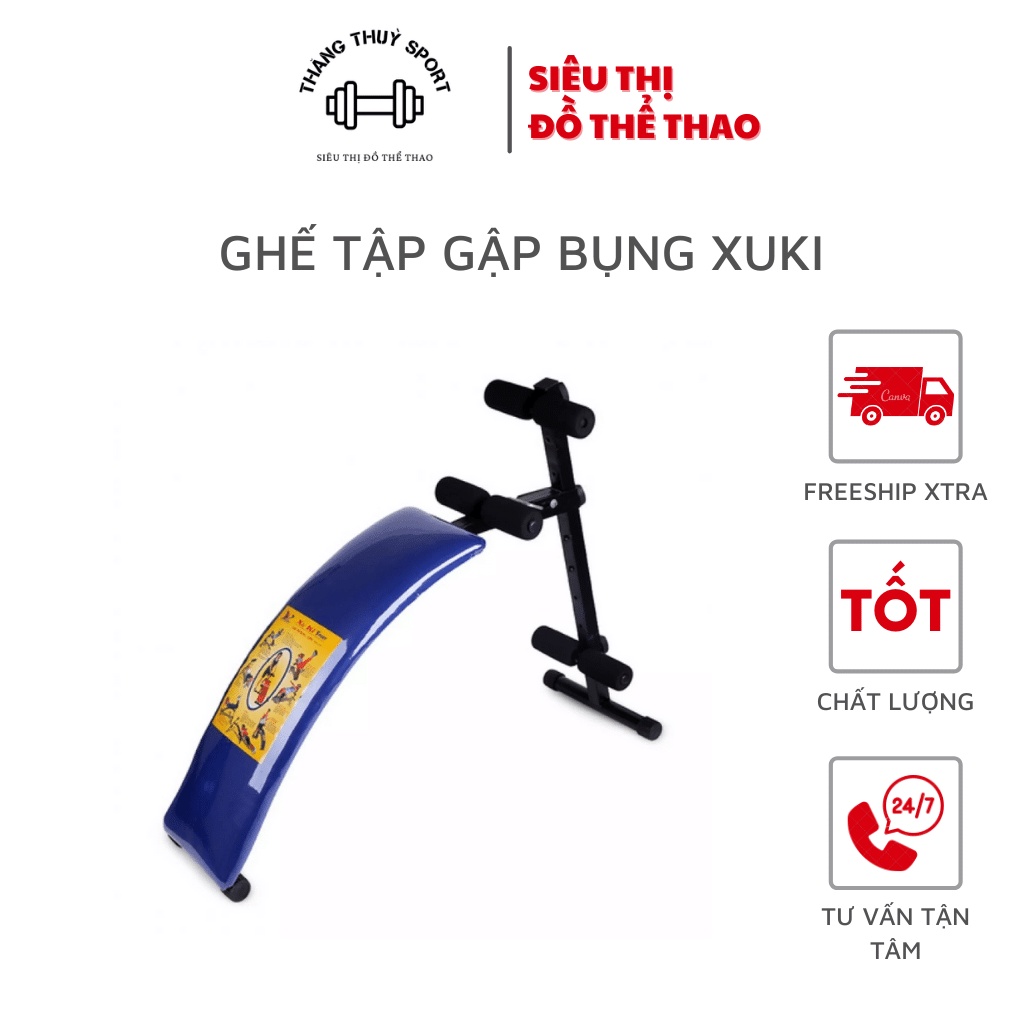 Ghế tập bụng  hàng cao cấp  , ghế tập gym chính hãng XUKI_thăngthuysport