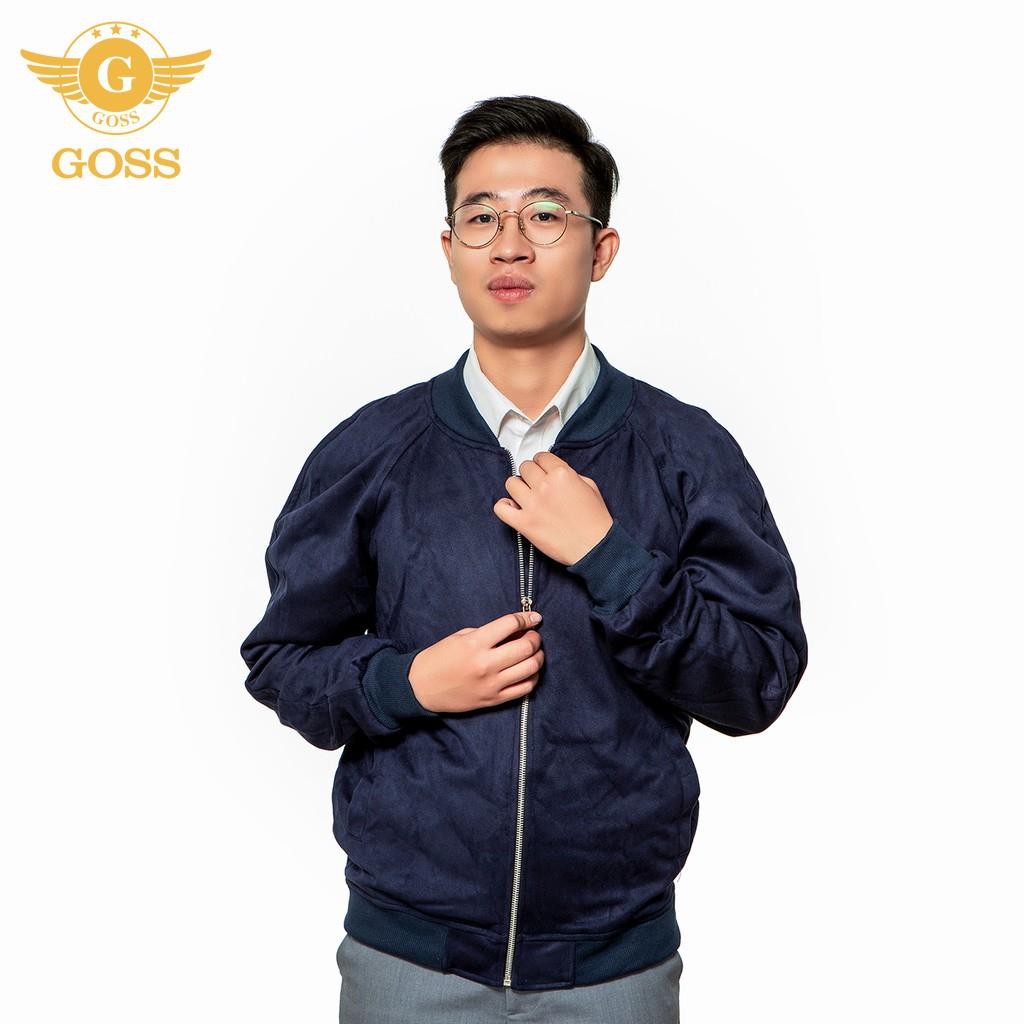 ⭐FREESHIP⭐ Áo khoác nam da lộn Bomber GOSS KG01 chống gió giữ nhiệt - Áo khoác nam cao cấp chính hãng "