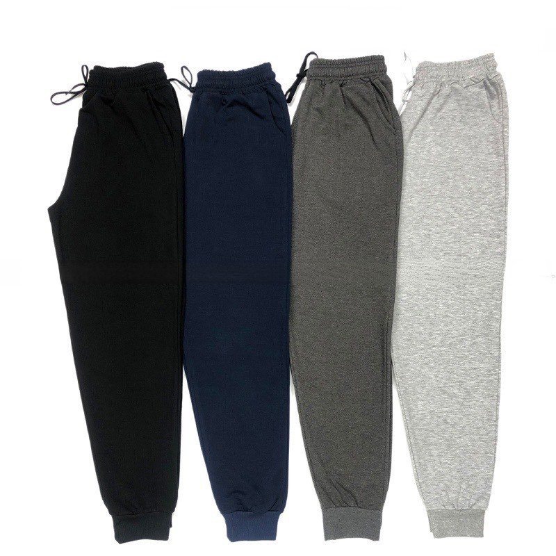 QUẦN JOGGER NAM NỮ TRƠN BASIC Thun Poly Phong Cách Thể Dục Thể Thao Năng Động, Men Lì Fashion