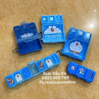 Khay chia đựng thuốc hoạt hình 3-4-7 ô doraemon,pooh,rilakkuma..