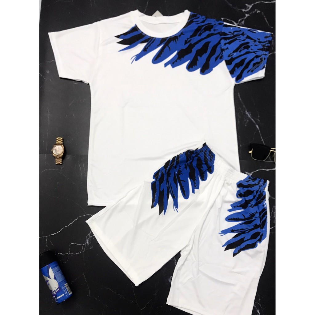 [Freeship từ 99k] bộ hè nam thời trang burlon cánh xanh trắng | BigBuy360 - bigbuy360.vn