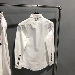 (3 MÀU) SƠ MI THOM BROWNE TRẮNG HOẠ TIẾT