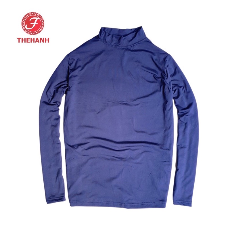 Áo giữ nhiệt nam lót nỉ cổ cao - áo nam dài tay giữ nhiệt