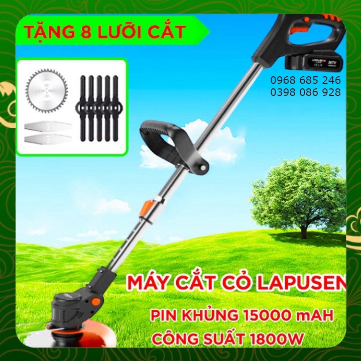 Máy cắt cỏ cầm tay chạy pin, máy cắt cỏ gia đình dùng pin, cắt cành cây , cắt bụi cây dại