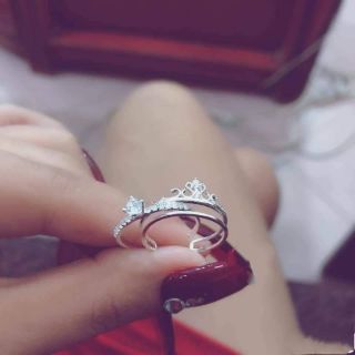 Sét  nhẫn  vương  miện  bạc