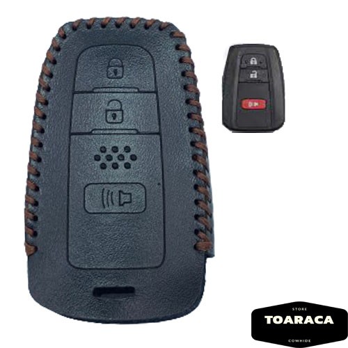 Bao da chìa khóa smartkey Ô tô Toyota Corolla Cross handmade da bò thật 100% chính hãng Toaroca chống trầy xước,rơi,vỡ