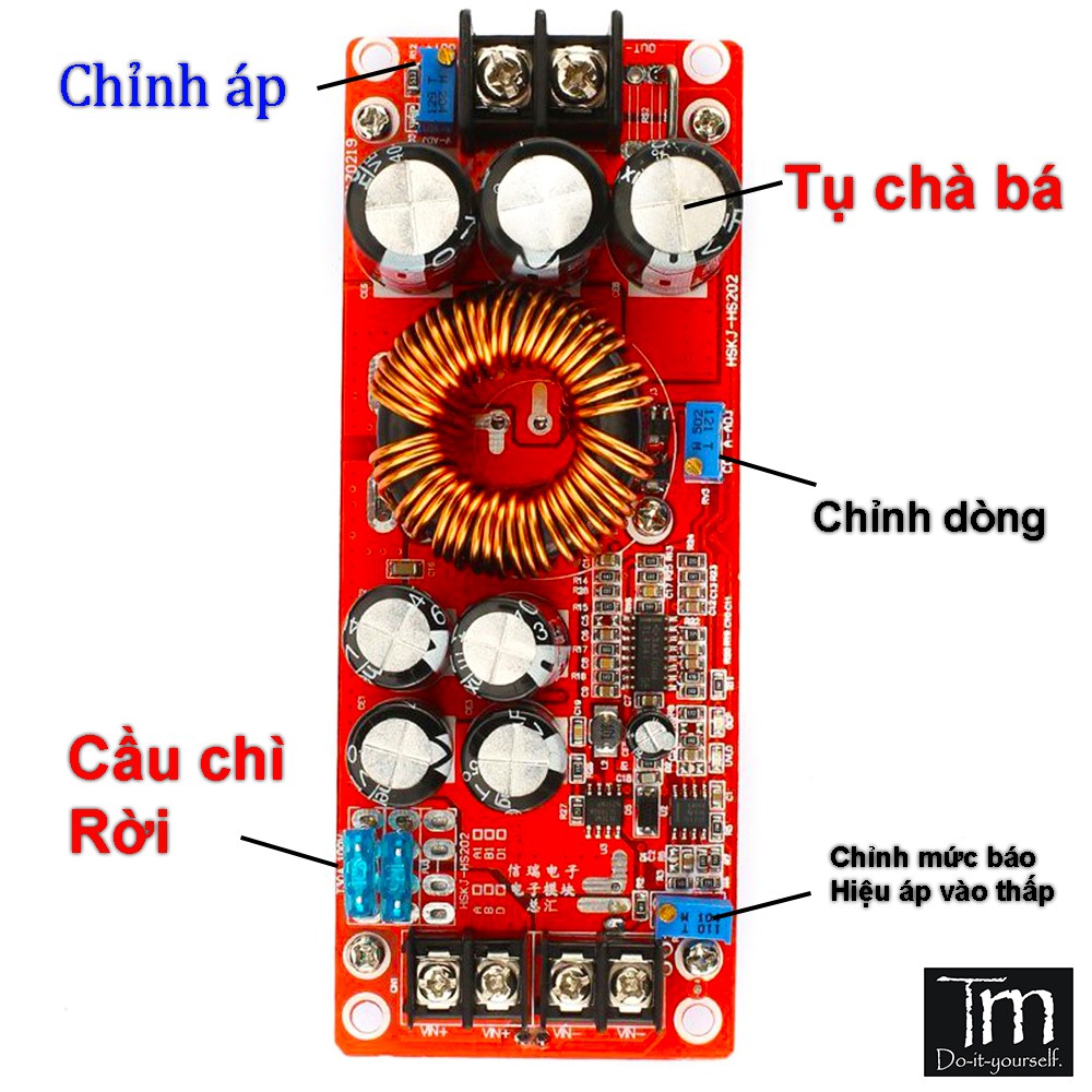 Mạch Tăng Áp Boost 1200W DC-DC 12 - 80VDC