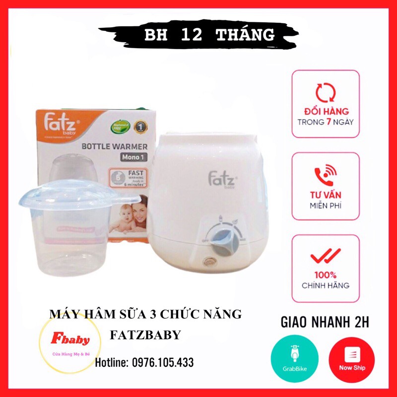 Máy hâm sữa 3 chức năng Fatzbaby Fb3003sl / Gồm chức năng: Hâm nóng/Giữ ấm/Tiệt trùng bình sữa [ Bảo hành 12 Tháng ]