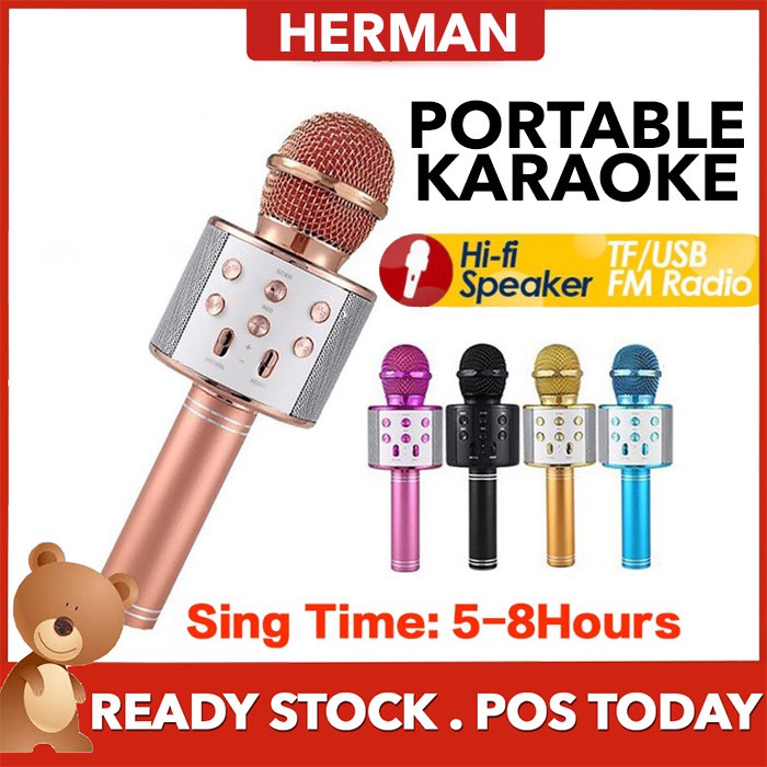 Micro Hát Karaoke Ws858 Kết Nối Bluetooth